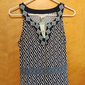 Magnolia Grace Winslow Embroidered Knit Maxi Dress. Color Navy